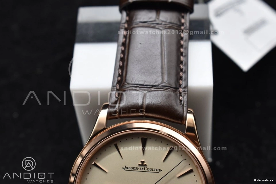 1:1 FreshLook Brown RG SA925 Super 908 Strap Thin Ultra on Edition APSF Clone Moon White Leather Best Dial Master 0131
